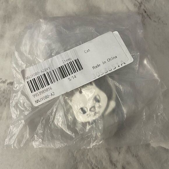 Silver Cat Charm Keychain • Swinging Body • Kawaii Bag Accessory - New - Picture 5 of 10